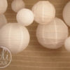 Decoration mariage lanternes boules chinoises blanches pour plafond