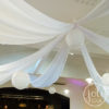 Location drapes plafond satin blanc tentures decoration salle de mariage