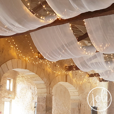 Location guirlandes lumineuses LED 10 m plafond decoration mariage