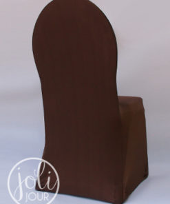 Location housse de chaise marron chocolat lycra