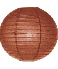 Location lanternes rondes boules chinoises marron chocolat