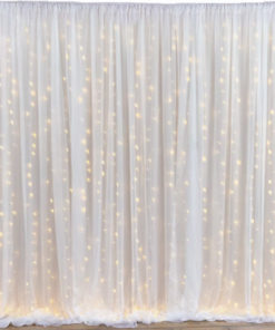 Location voilage lumineux mariage rideau LED tenture murale