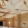 Location voilages mousseline blanche plafond decoration mariage