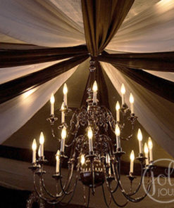 Location voilages noirs plafond decoration mariage