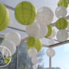 idees decoration mariage lanternes vert anis blanc theme nature